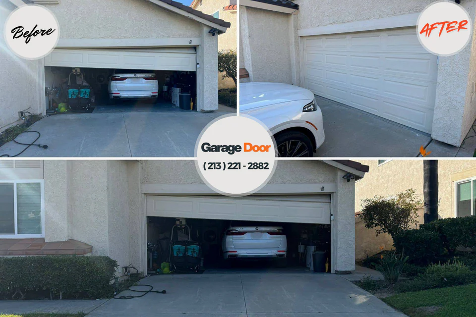 Before and after: garage door repair Murrysville, PA